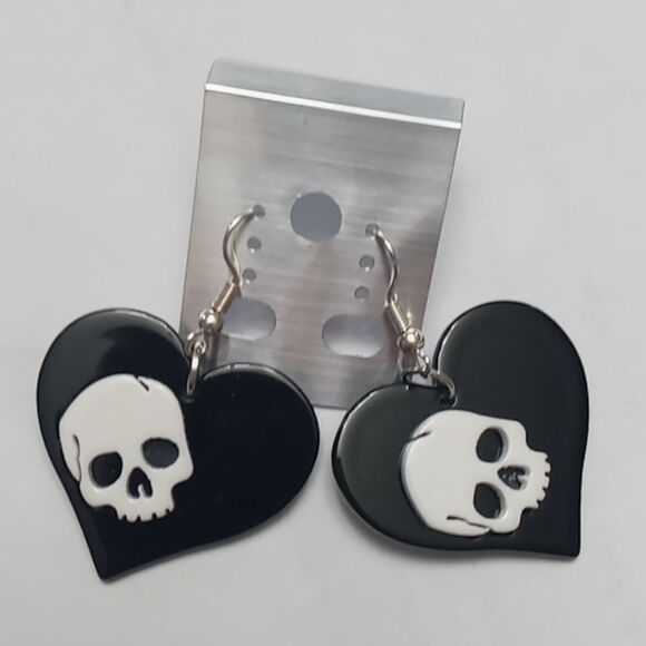 Skeleton 💙 earrings - Picture 1 of 3